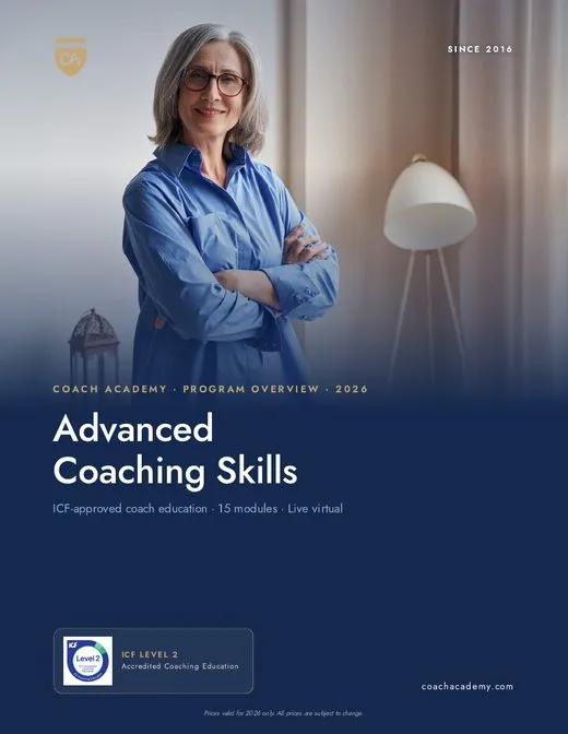 Advanced Coaching Skills program overview cover