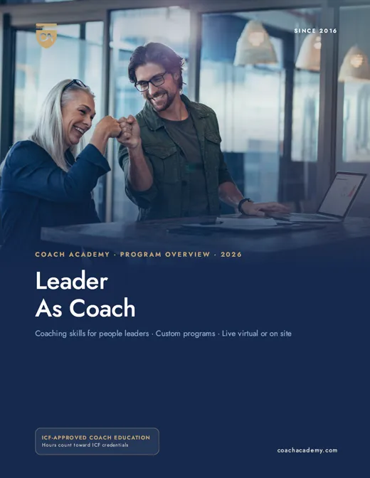 Leader As Coach program overview cover