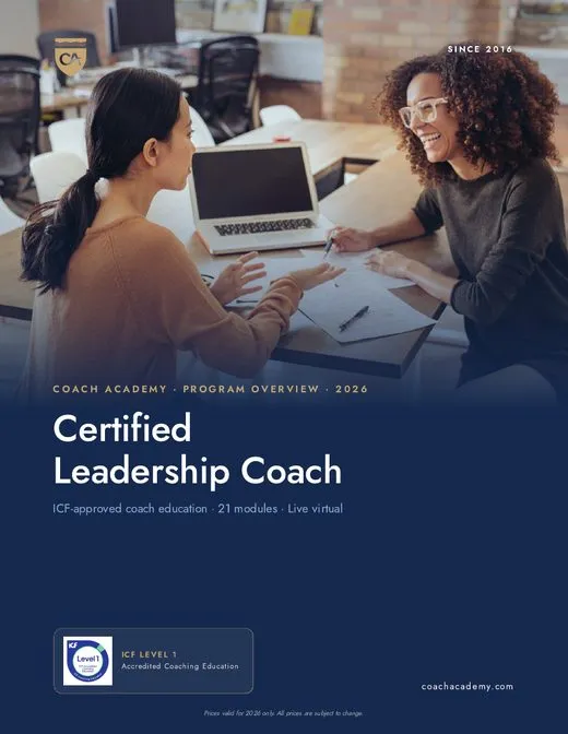 Certified Leadership Coach program overview cover